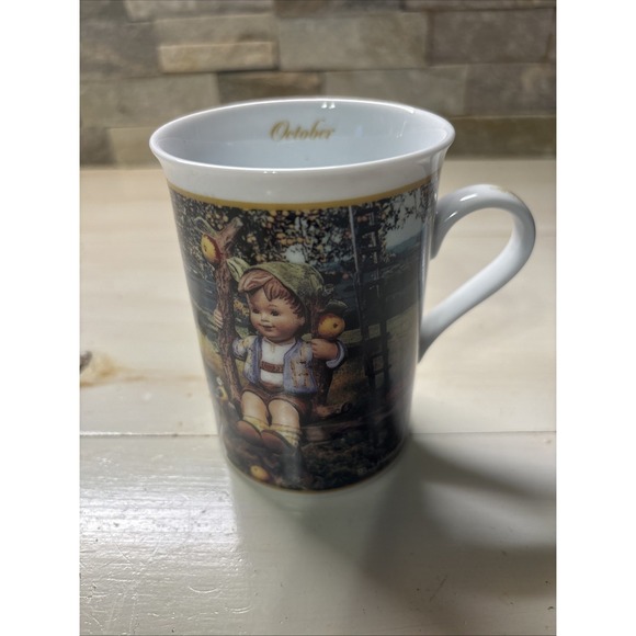 Danbury Mint ~ M.I. Hummel Mugs of the Year Porcelain Cups - 2 Cups Oct,Sept. - Picture 8 of 13